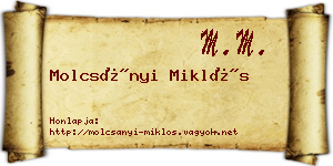 Molcsányi Miklós névjegykártya