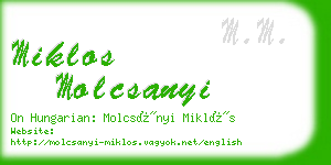 miklos molcsanyi business card